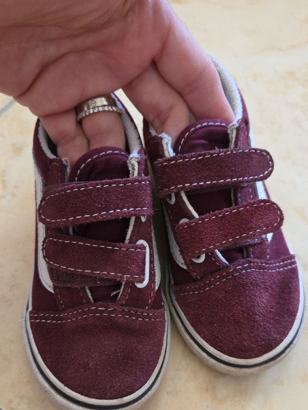 Vans Kids Burgundy Suede Sneakers